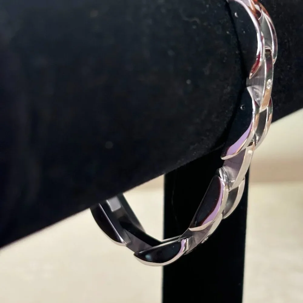 Sterling Silver (925) Bracelet (8") and Ring (9.5) with Moissanite Stones - Picture 5 of 16